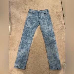 Zadig & Voltaire Blue Patterned Straight Leg Jeans